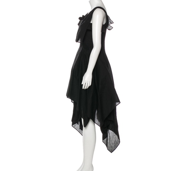 Yohji Yamamoto Asymmetrical A-Line Black Dress - Picture 2 of 3